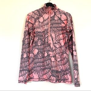 Nike Pro Dri-Fit Long Sleeve 1/2 zip Top pink last call